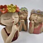 Gėlių vazonas/vaza mergaitė (mažas)