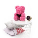 Rožinis didelis rožių meškiukas 40 cm