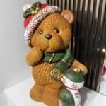 Kalėdinė dekoracija meškutis su LED apšvietimu