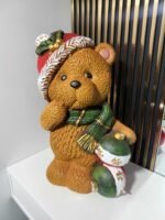 Kalėdinė dekoracija meškutis su LED apšvietimu