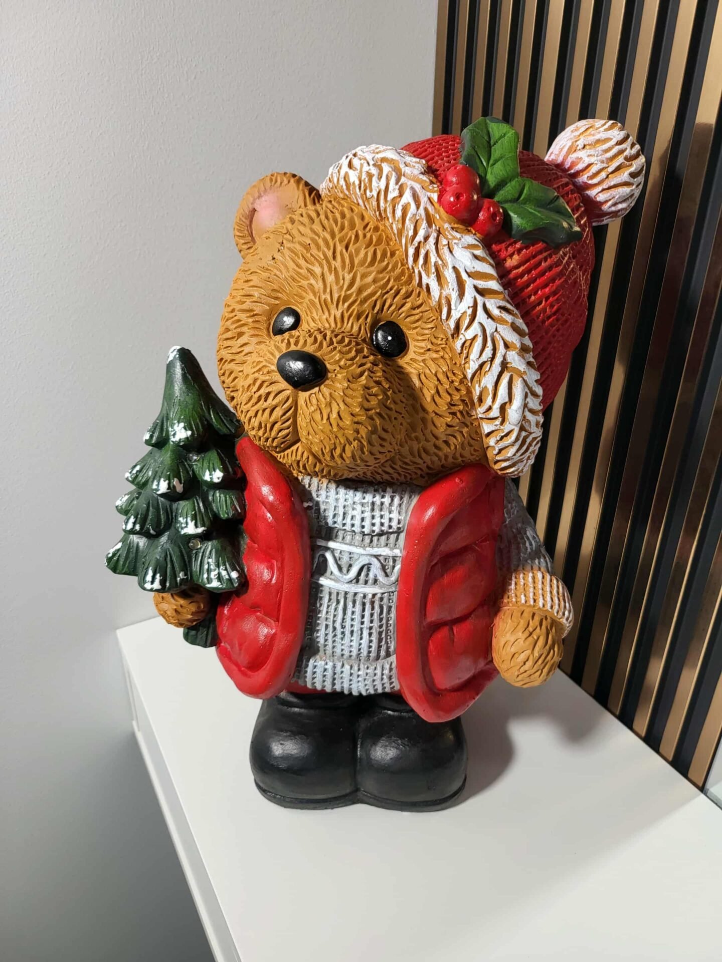 Unknown-1116 Pastatoma Kalėdinė dekoracija ,,Meškis" su LED apšvietimu - Image 1