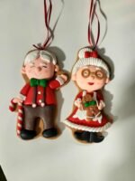 Kalėdinis eglutės žaisliukas Močiutė ir Senelis