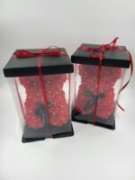 Meškutis iš rožių su deimantukais 25 cm. - Image 2