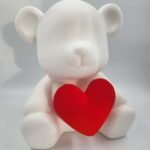 Didelis meškutis su širdimi 40 cm.